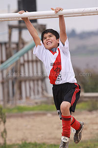 futbol niño retrato jugando